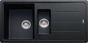 Zlewozmywak Franke Zlewozmywak 1,5-komorowy BFG 651 z ociekaczem 97 x 50cm onyx (114.0205.032) 1