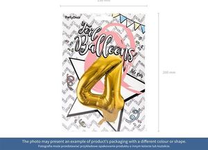 Party Deco Balon foliowy Cyfra "2", 86cm, złoty uniwersalny 2