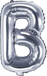 Party Deco Balon foliowy Litera "B", 35cm, srebrny uniwersalny 1