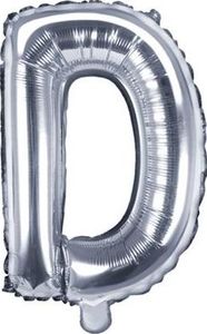 Party Deco Balon foliowy Litera "D", 35cm, srebrny uniwersalny 1