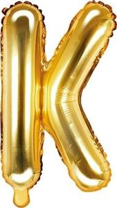 Party Deco Balon foliowy Litera "K", 35cm, złoty uniwersalny 1