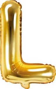 Party Deco Balon foliowy Litera "L", 35cm, złoty uniwersalny 1