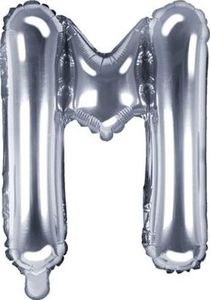 Party Deco Balon foliowy Litera "M", 35cm, srebrny uniwersalny 1