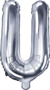 Party Deco Balon foliowy Litera "U", 35cm, srebrny uniwersalny 1