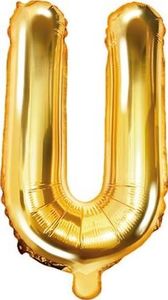 Party Deco Balon foliowy Litera "U", 35cm, złoty uniwersalny 1