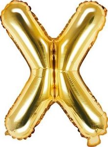 Party Deco Balon foliowy Litera "X", 35cm, złoty uniwersalny 1
