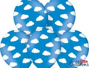 Party Deco Balon Chmurki, pastelowy niebieski, 30 cm, 50 szt. uniwersalny 1