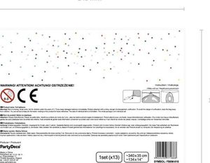 Party Deco Balon foliowy HAPPY BIRTHDAY, srebrny, 340x35 cm uniwersalny 3