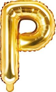 Party Deco Balon foliowy Litera "P", 35cm, złoty uniwersalny 1