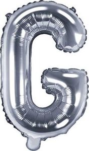 Party Deco Balon foliowy Litera "G", 35cm, srebrny uniwersalny 1