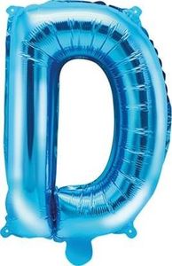 Party Deco Balon foliowy Litera "D", niebieski, 35cm uniwersalny 1
