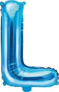 Party Deco Balon foliowy Litera "L", niebieski, 35cm uniwersalny 1