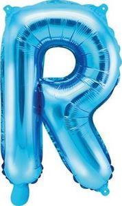 Party Deco Balon foliowy Litera "R", niebieski, 35cm uniwersalny 1