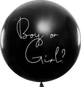 Party Deco Balon olbrzym z niebieskim konfetti, Gender Reveal, Boy or Girl, 1 m. uniwersalny 1