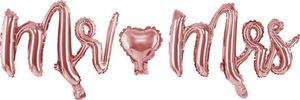 Party Deco Balon weselny foliowy MR&MRS, różowe złoto, 69x125 cm uniwersalny 1