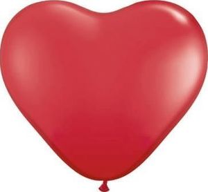 Party Deco Balony serca, pastelowe czerwone, 25 cm, 100 szt. uniwersalny 1