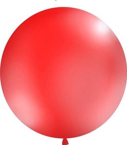 Party Deco Balon olbrzym, pastelowy, czerwony, Ø1m uniwersalny 1