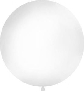 Party Deco Balon olbrzym, pastelowy, biały, Ø1m uniwersalny 1