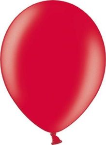 Party Deco Balony lateksowe, metallic, czerwone, 25 cm, 100 szt. uniwersalny 1