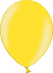 Party Deco Balony lateksowe, metallic, soczysty żółty, 35 cm, 100 szt. uniwersalny 1