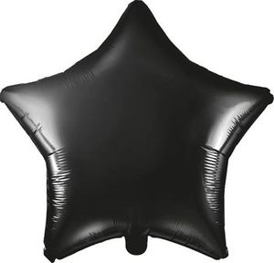Party Deco Balon foliowy Gwiazdka, czarny, 48cm uniwersalny 1