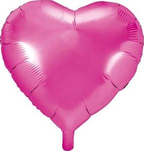 Party Deco Balon foliowy serce, ciemny różowy, 45cm uniwersalny 1