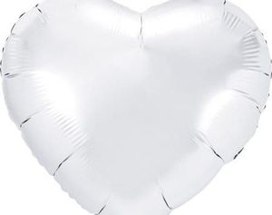 Party Deco Balon foliowy serce, biały, 45cm uniwersalny 1