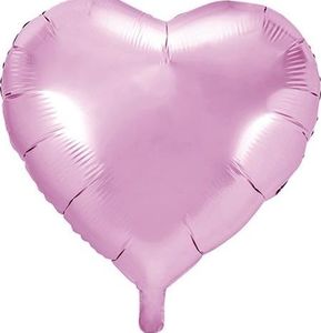 Party Deco Balon foliowy serce, jasny różowy, 45cm uniwersalny 1
