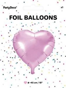 Party Deco Balon foliowy serce, jasny różowy, 45cm uniwersalny 2
