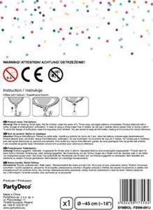 Party Deco Balon foliowy serce, jasny różowy, 45cm uniwersalny 3