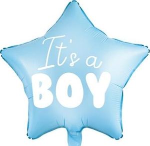 Party Deco Balon foliowy Gwiazdka - It's a boy, jasny niebieski, 48cm uniwersalny 2