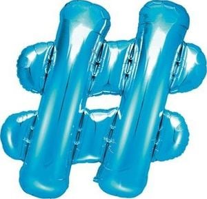 Party Deco Balon foliowy #, niebieski, 35cm uniwersalny 1