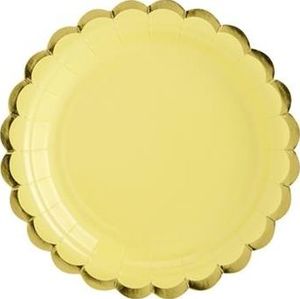 Party Deco talerzyki Yummy, jasny żółty, 18 cm, 6 sztuk uniwersalny (33393) 1