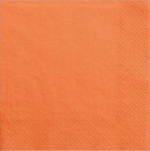 Party Deco Serwetki papierowe, pomarańczowe, 33x33 cm., 20 szt. uniwersalny 1