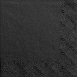Party Deco Serwetki papierowe, czarne, 33x33 cm., 20 szt. uniwersalny 1