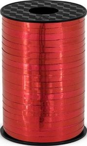 Party Deco Wstążka plastikowa metalizowana czerwona, 5 mm uniwersalny 1
