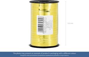 Party Deco Wstążka plastikowa metalizowana złota, 5 mm uniwersalny 2