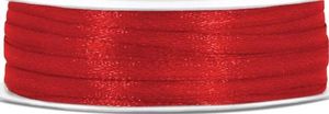 Party Deco Wstążka satynowa, czerwona, 3 mm x 50 m uniwersalny 1
