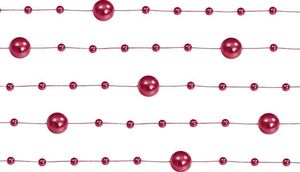 Party Deco Girlandy perłowe, czerwone, 1,3m, 5 szt. uniwersalny 1