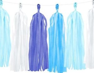 Party Deco Girlanda frędzle DIY, odcienie niebieskiego, 1,5 m. uniwersalny 1