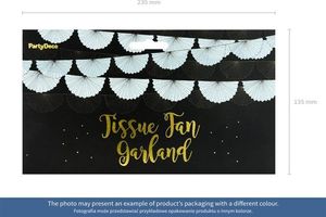 Party Deco Girlanda bibułowa Rozety, jasny pudrowy róż, 3m uniwersalny 3