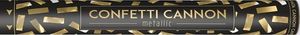 Party Deco Tuba strzelająca konfetti, złote paski, 60 cm uniwersalny 3