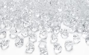 Party Deco Konfetti kryształowy lód, bezbarwny, 14x11 mm, 40 szt. uniwersalny 1