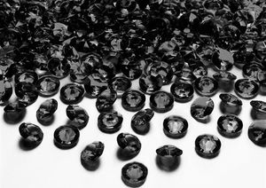 Party Deco Konfetti diamenciki, czarne, 12 mm, 100 szt. uniwersalny 1