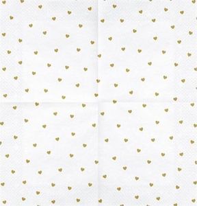 Party Deco Serwetki Serca, biały, 33x33cm uniwersalny 2