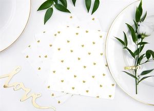 Party Deco Serwetki Serca, biały, 33x33cm uniwersalny 4