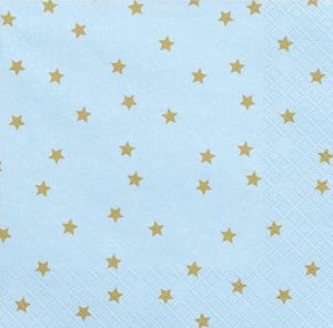 Party Deco Serwetki papierowe, jasnoróżowe w złote gwiazdki, 33x33 cm., 20 szt. uniwersalny 1