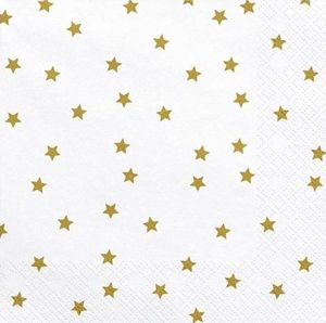 Serwetki papierowe świąteczne gwiazdki złoty, 20 szt. uniwersalny 1