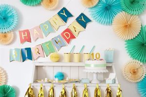 Party Deco Baner urodzinowy, Happy Birthday, mix, 175 cm uniwersalny 3