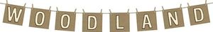 Party Deco Baner Leśni przyjaciel -Woodland, literki, 10x115 cm uniwersalny 1